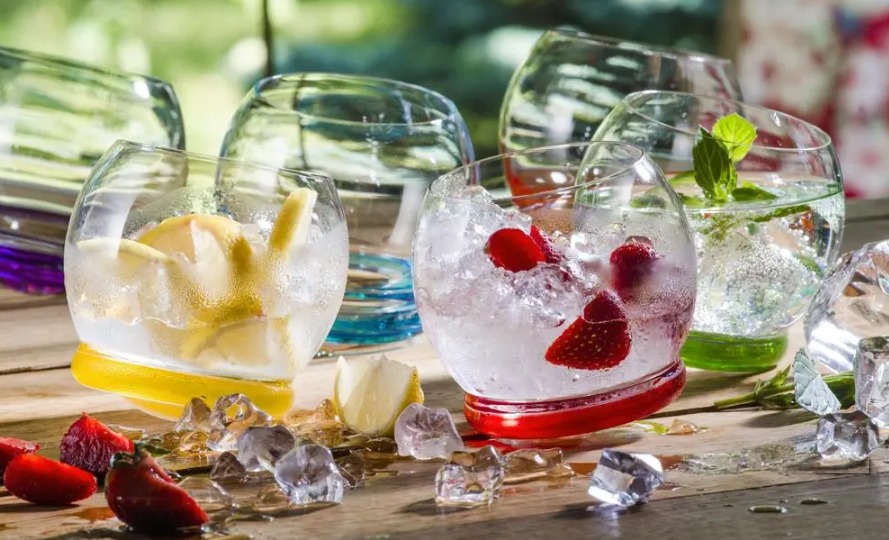 Tancujúce poháre / Rocking Glasses 360ml COLOR mix (6ks)