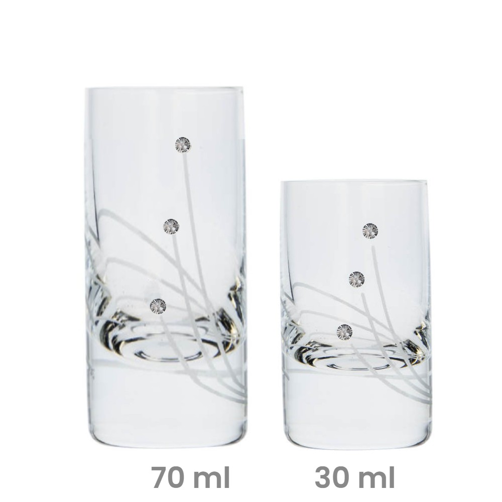 Vodka Spirit glass 30 ml 30538 Swarovski Crystals (6KS)