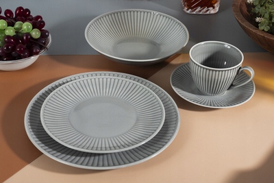 Šálka na kávu s podšálkou DALIA GREY 0,25l (1ks)