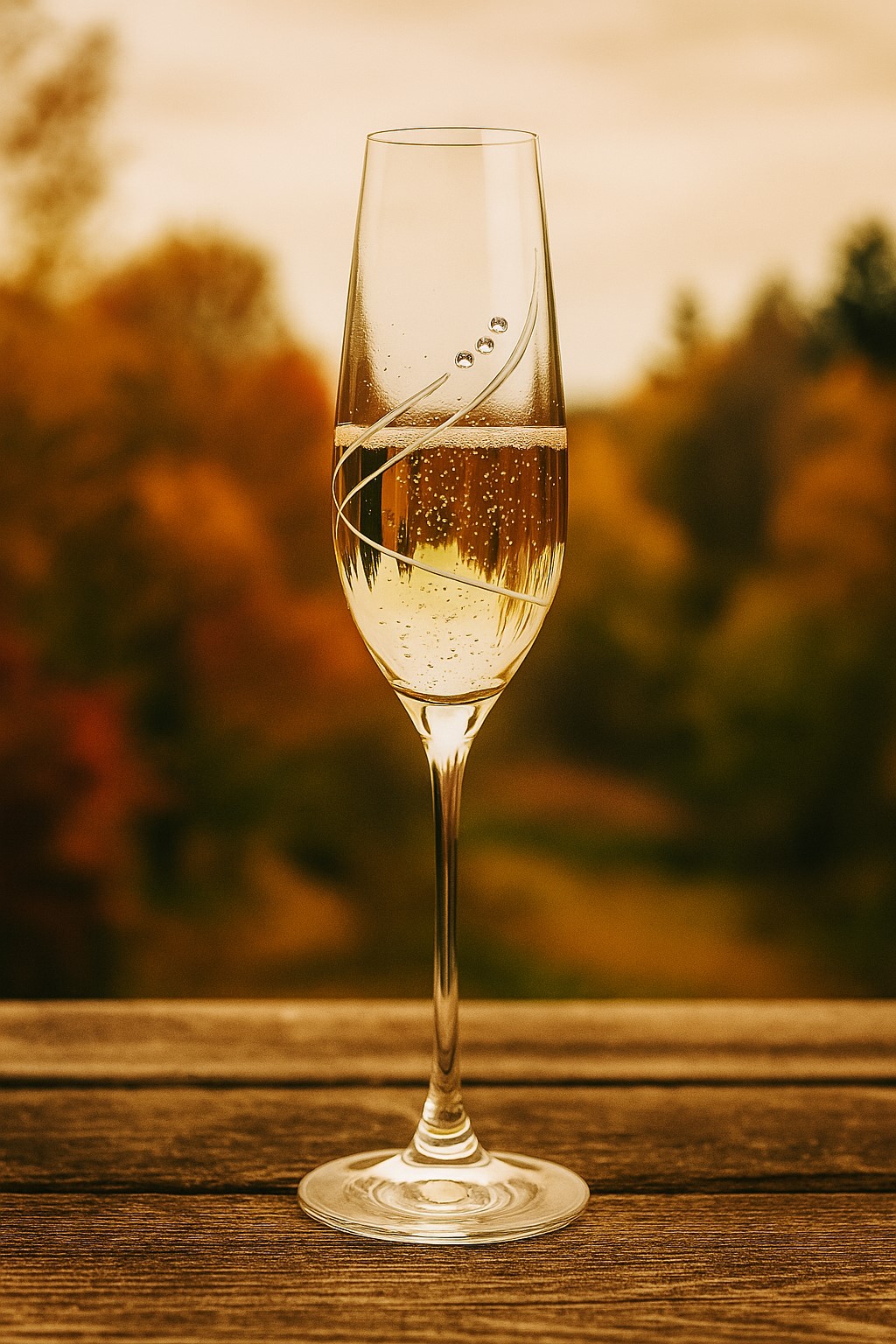 Poháre na šampanské 210ml dekor 34799 Crystals (4ks)