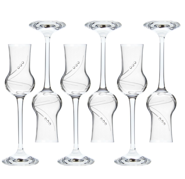 Poháre na grappu, destiláty 70ml dekor 34799 Crystals (6ks)