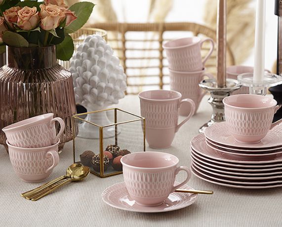 Súprava šálok na kávu s podšálkou SOFIA ROSE 0,1l (6ks)