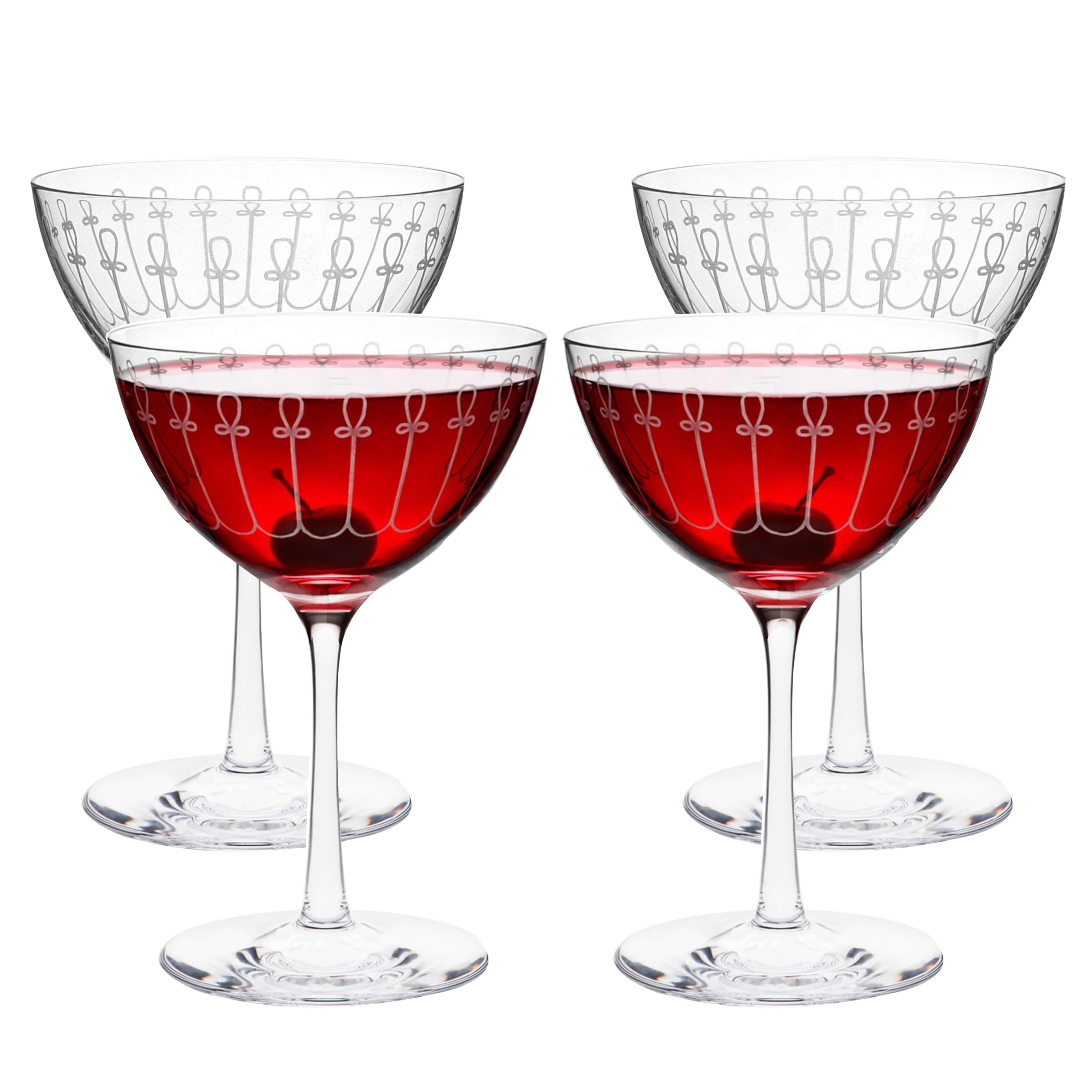 Koktejlové poháre NickNora 140ml dekor 999 (4ks)