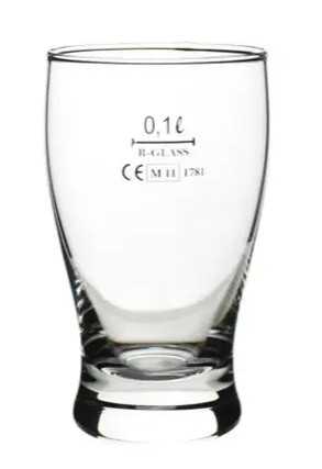 Gentleman pohár ciachovaný 0,1 l (6ks)