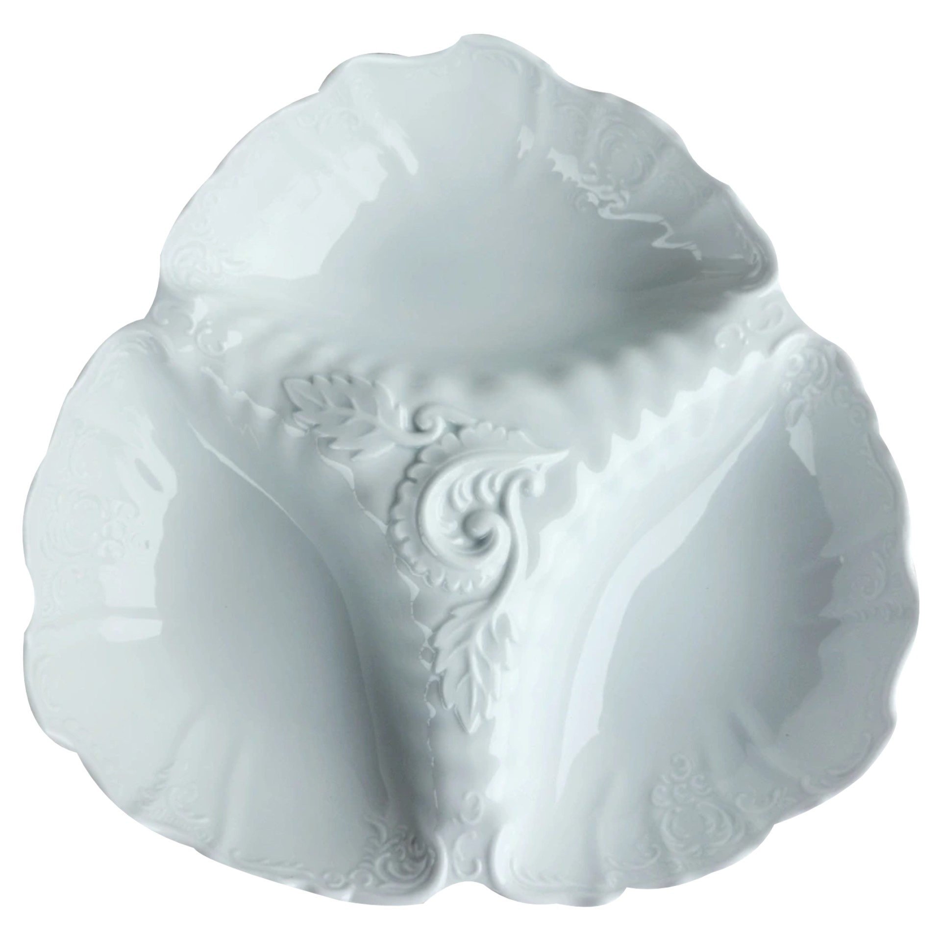 BERNADOTTE - Kabaret 3-dielny, 30cm biela