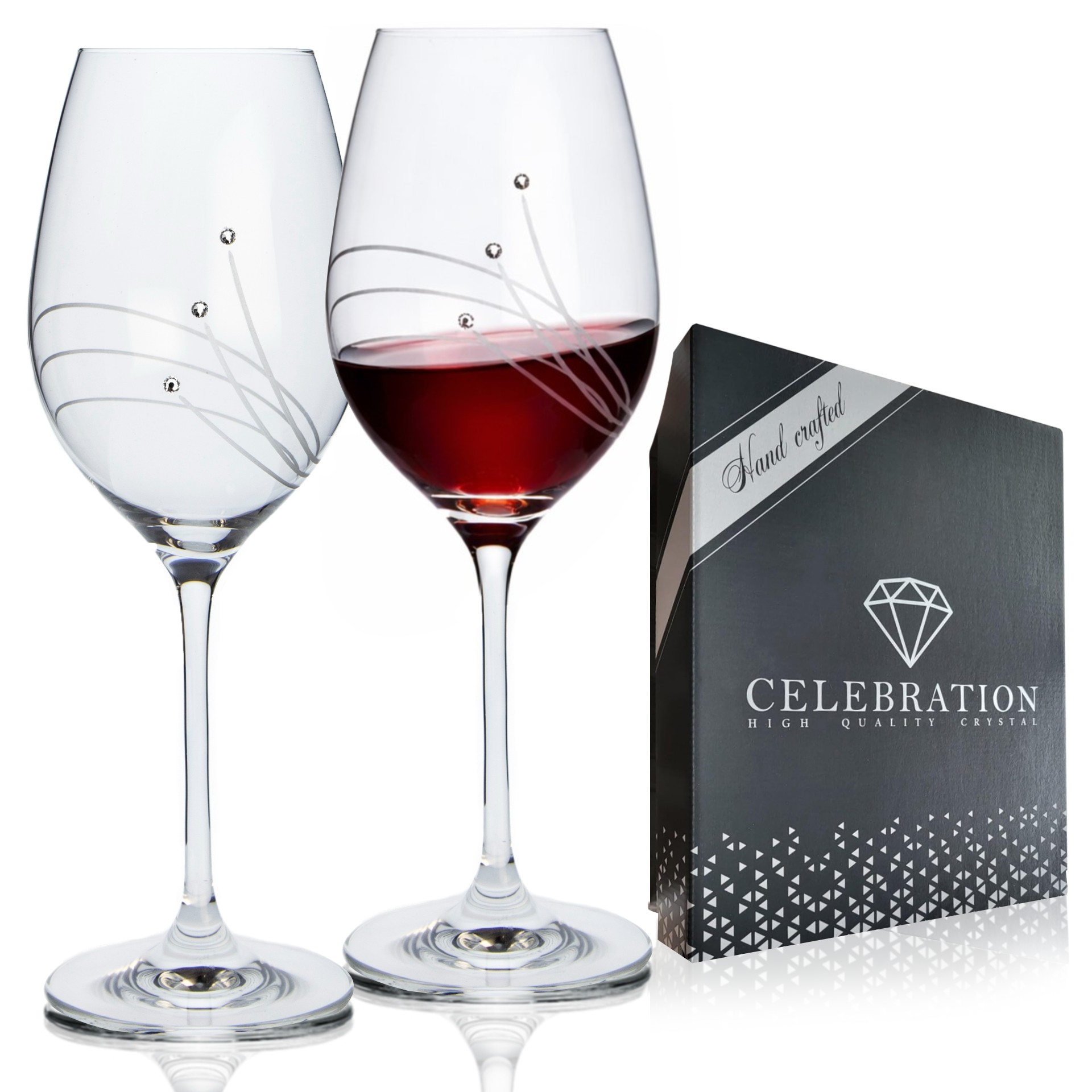 Poháre na víno 470ml Celebration 30538 Swarovski Crystals (2KS)