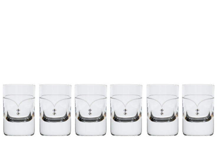 Vodka Spirit glass 30 ml 122 Swarovski Crystals (6KS)