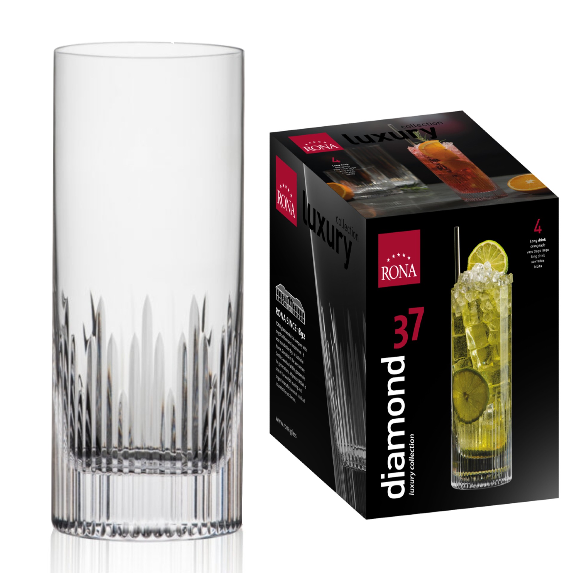 Pohár s lešteným brúsom DIAMOND HB 370ml 42231(4KS)