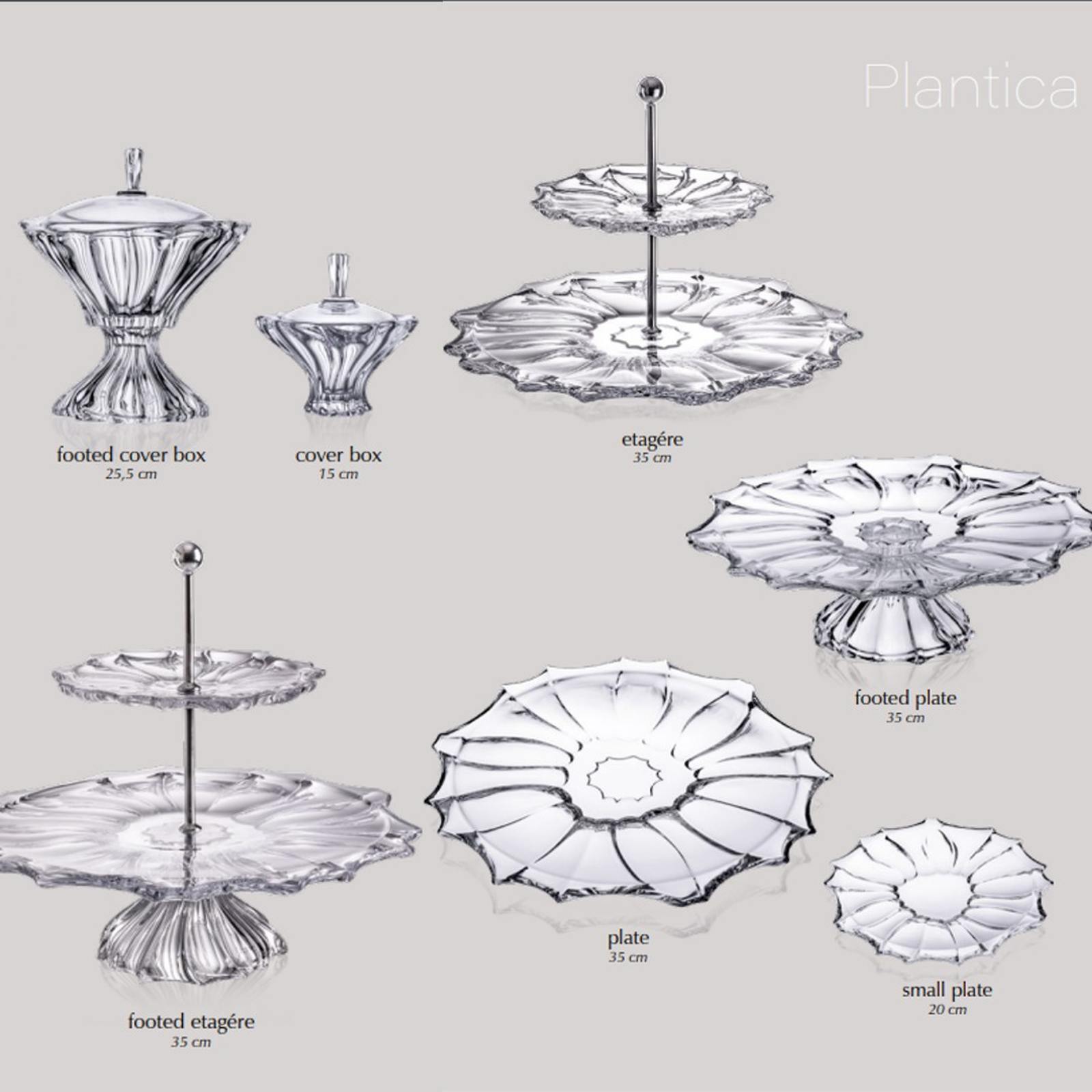 Aurum Plantica krištáľová váza na nohe 40 cm 51934