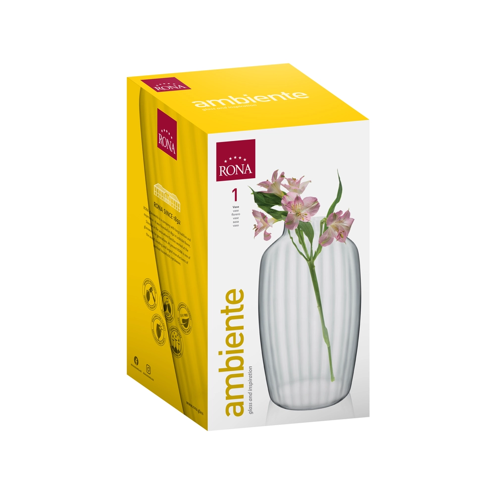 Váza na kvety Ambiente optical s optišovým prevedením 30cm 5446/P