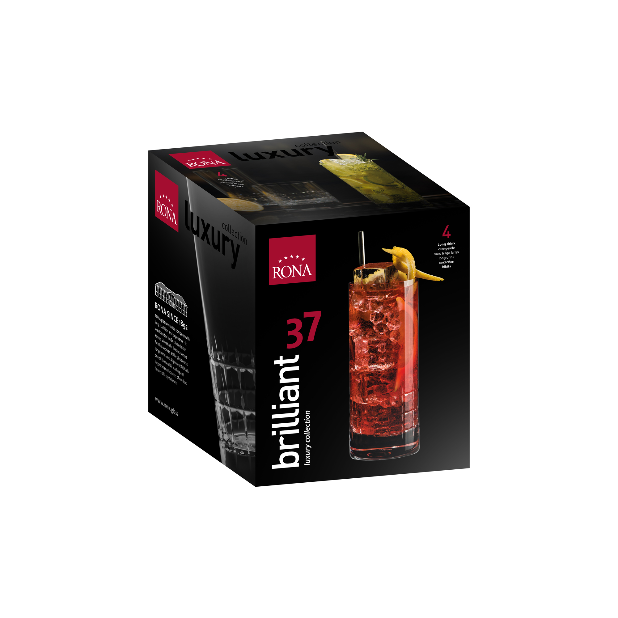Pohár BRILIANT s lešteným brúsom HB 370ml 4757 (4KS)