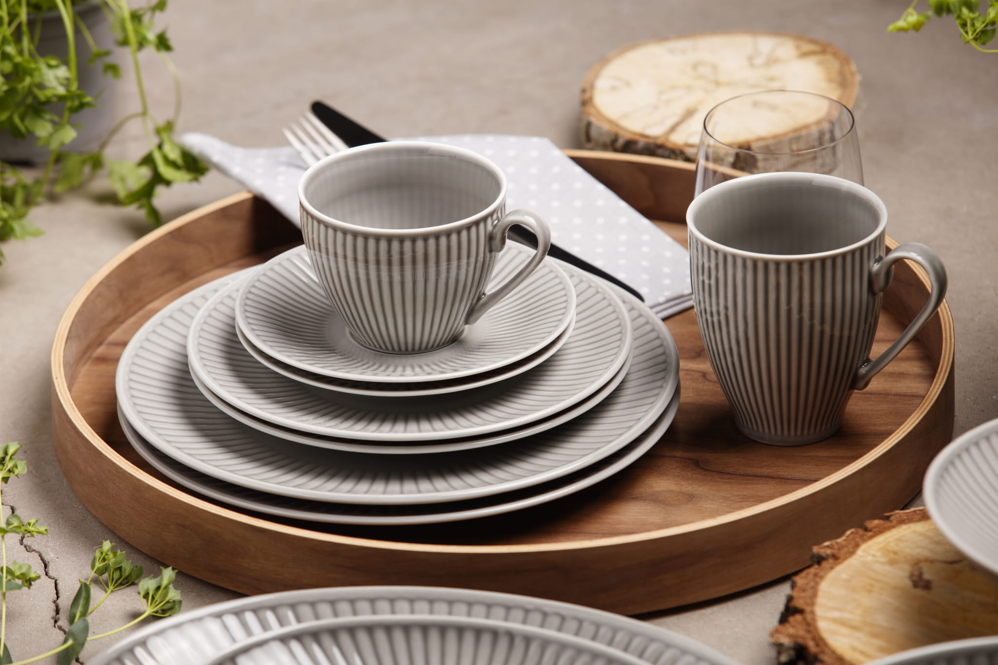 Dezertný tanier DALIA GREY 21 cm (1ks)