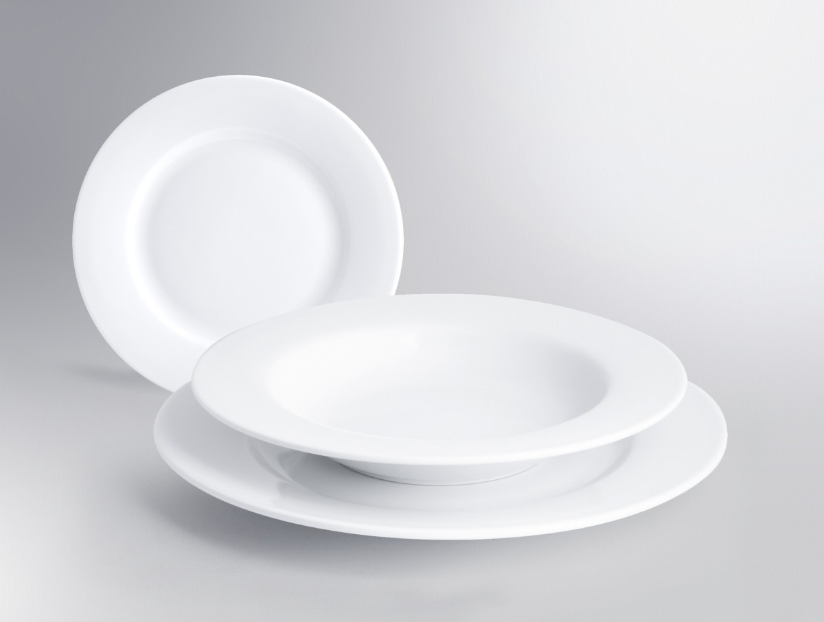Biely hlboký tanier PURE PREMIUM 23,7 cm (1 ks)