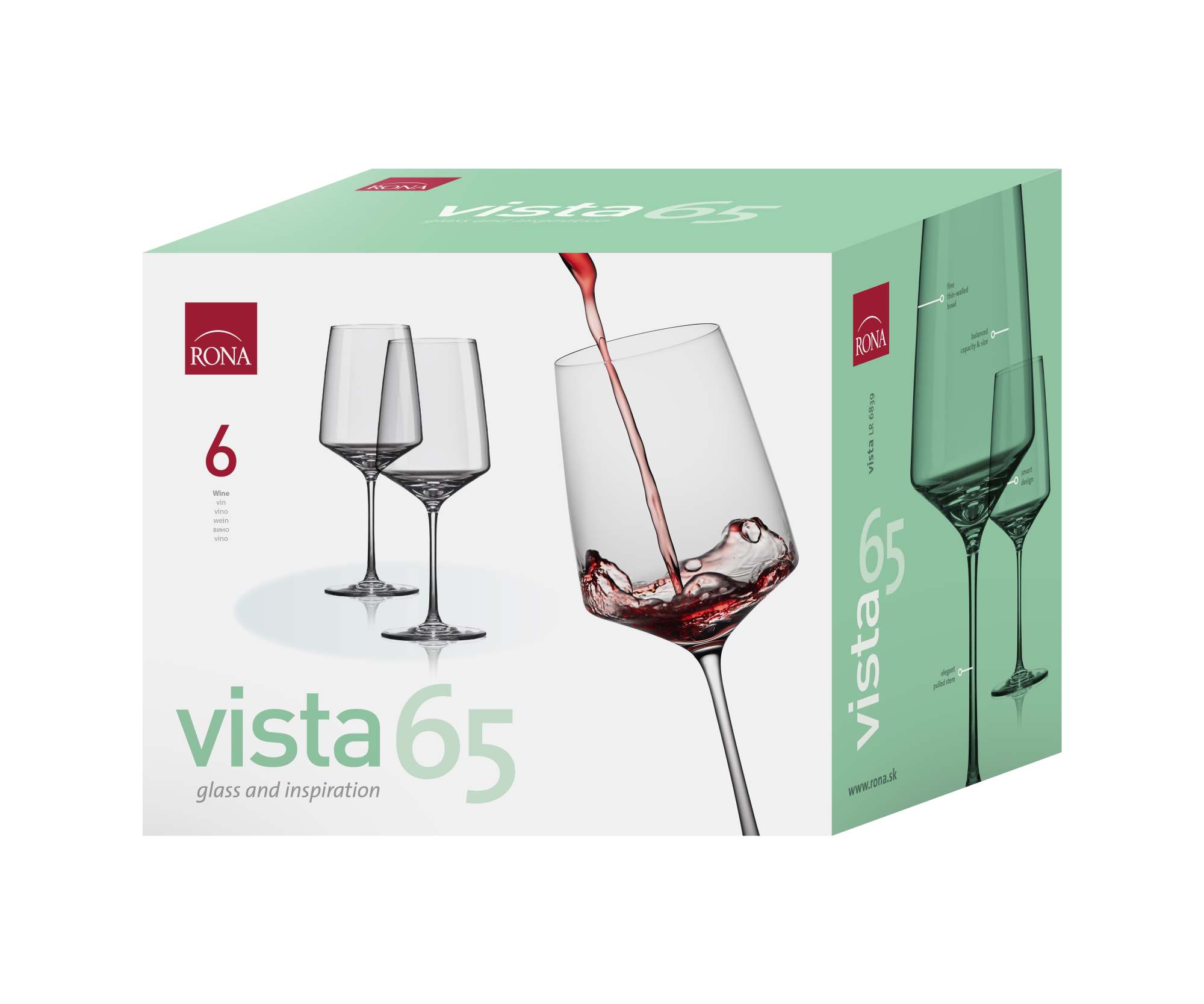 Pohár na víno Vista 650ml (6KS)