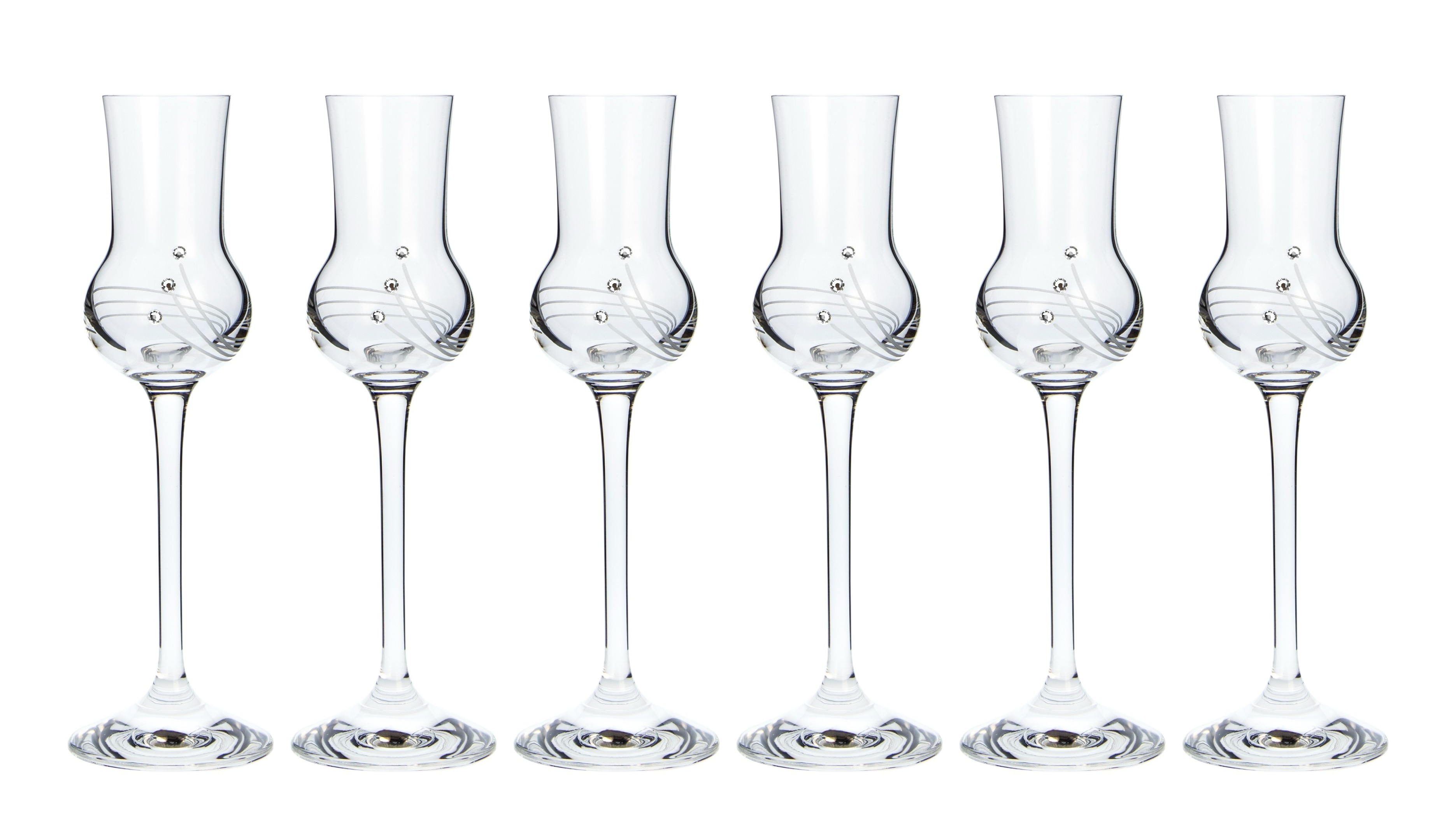 Luxusný set pohárov Grappa 70 ml 30538 Swarovski Crystals (6 ks)