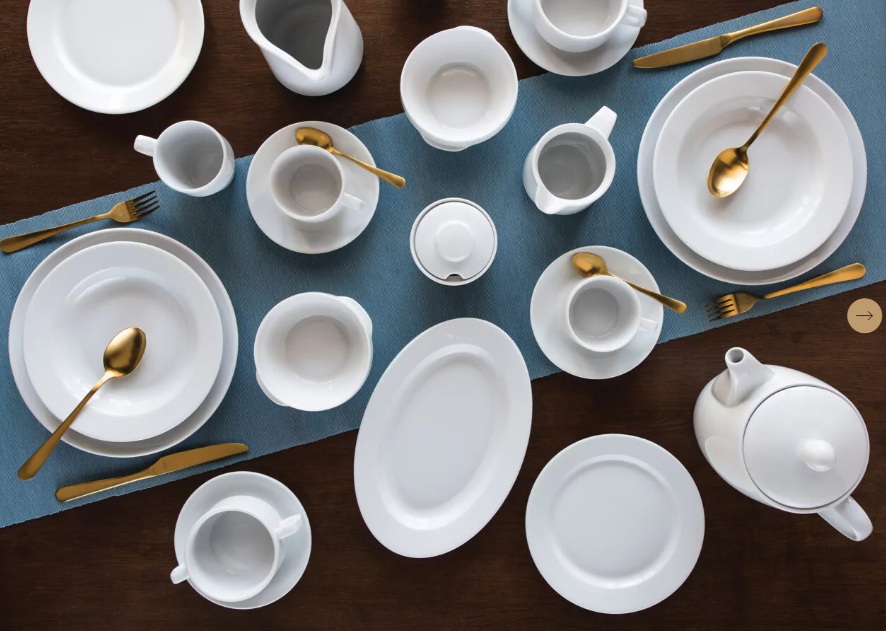 KASZUB - plytký tanier 30,5 cm, biela