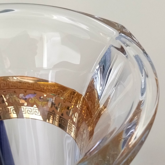 Váza so zlatým lemom Magma 33cm D374