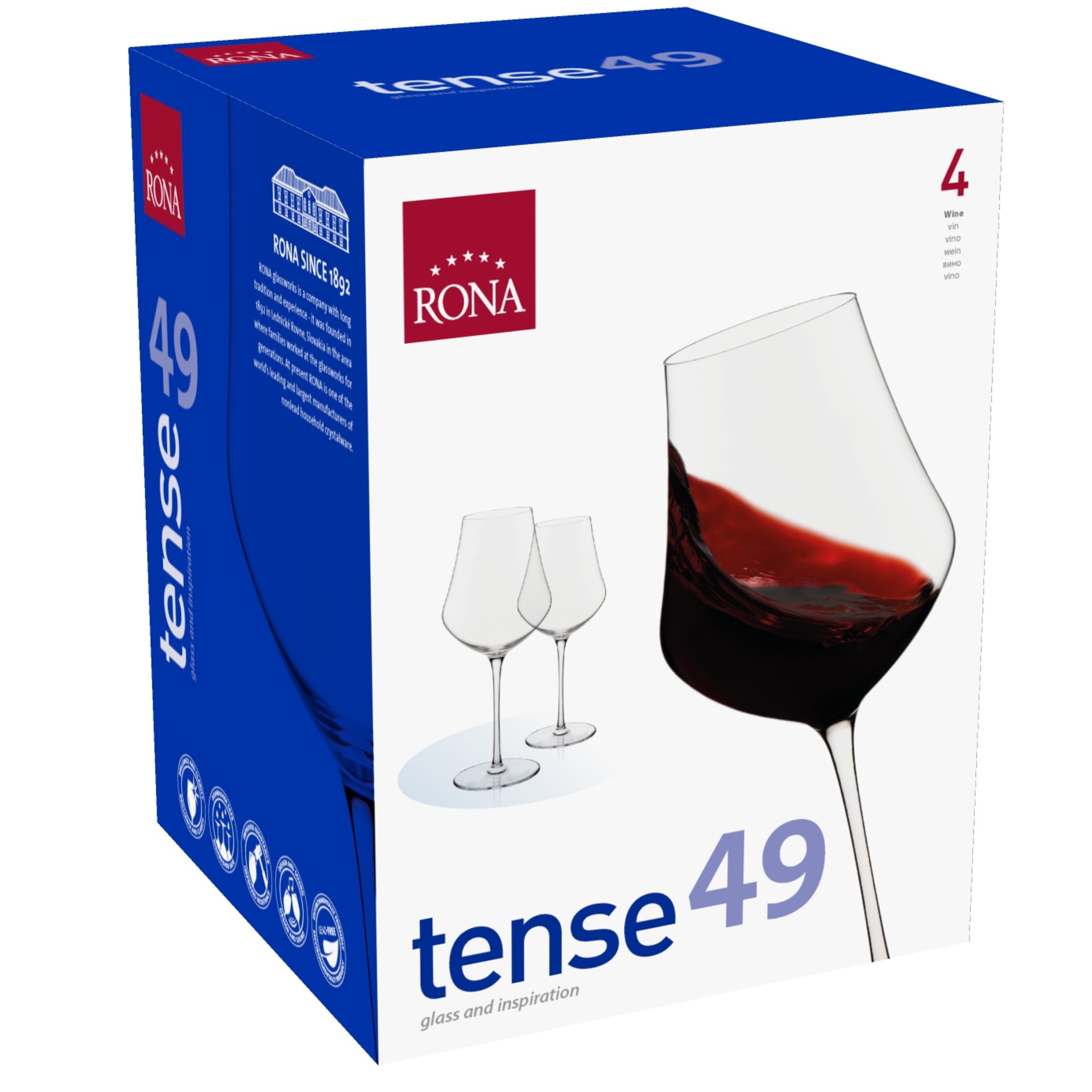 Poháre na víno RONA Tense 490 ml (4ks)