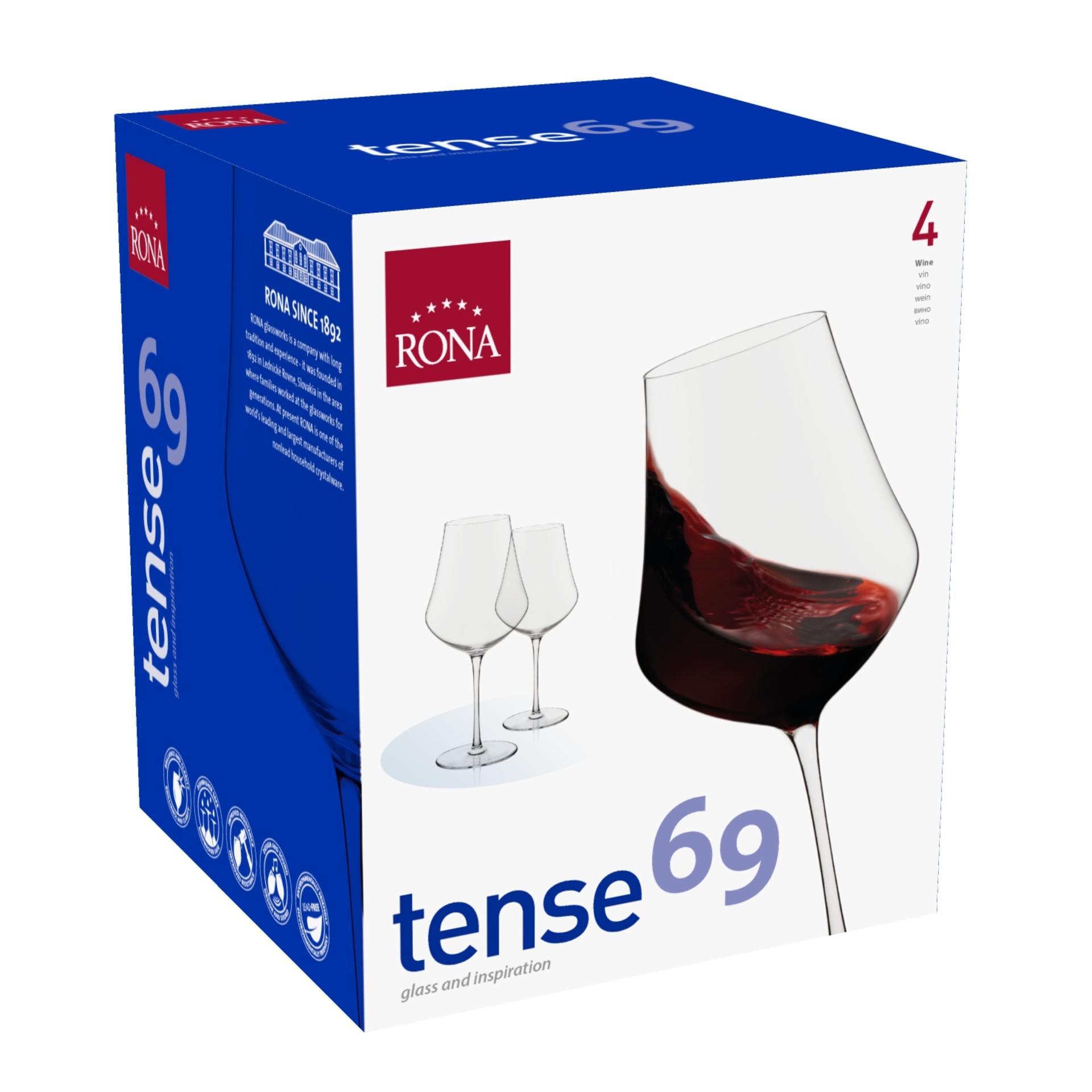 Poháre na víno RONA Tense 695 ml (4ks)