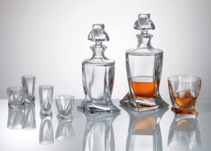 Quadro whiskey set fľaša + poháre 340ml (1+6ks)