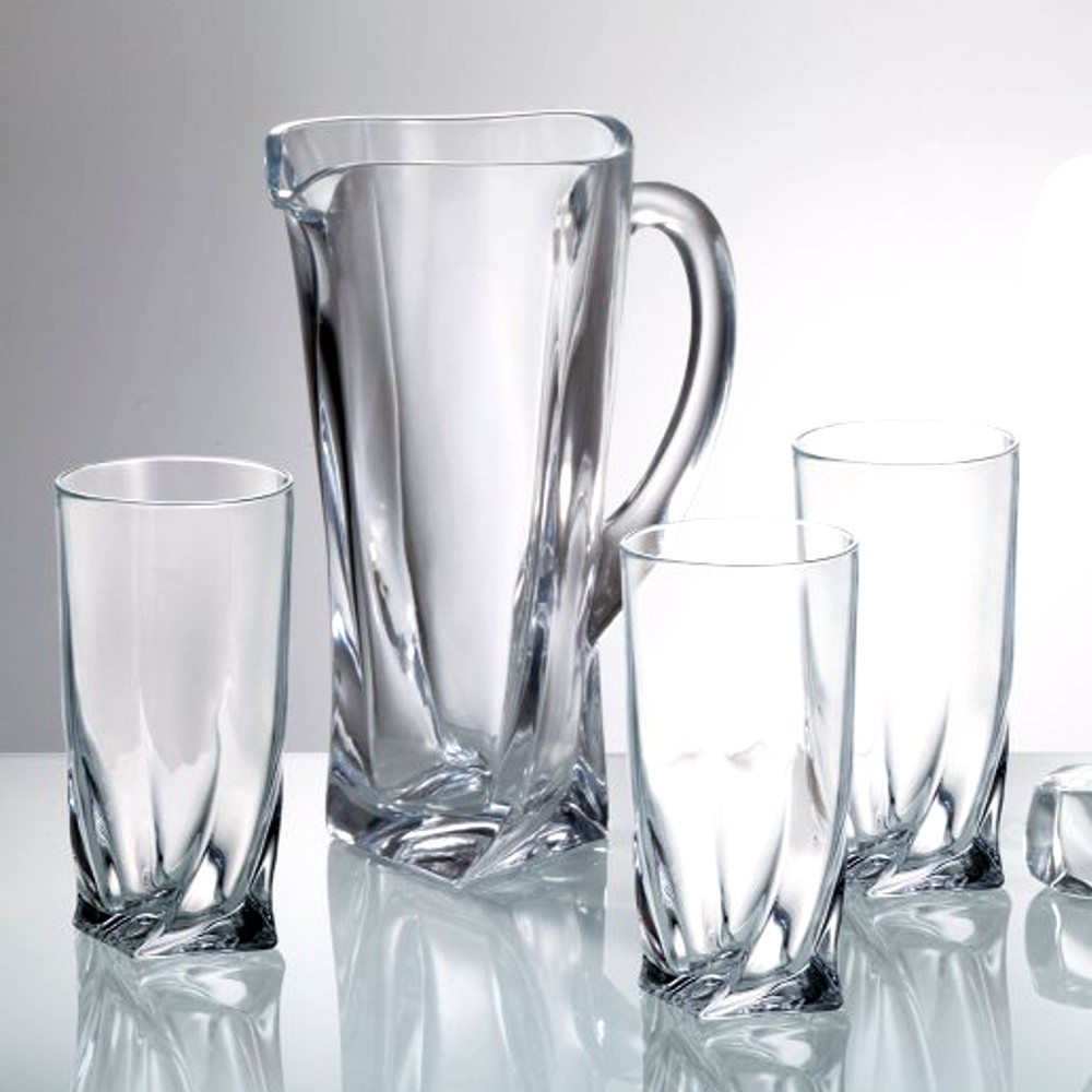 Quadro set na vodu džbán 1,1l + poháre 350ml (1+6ks)