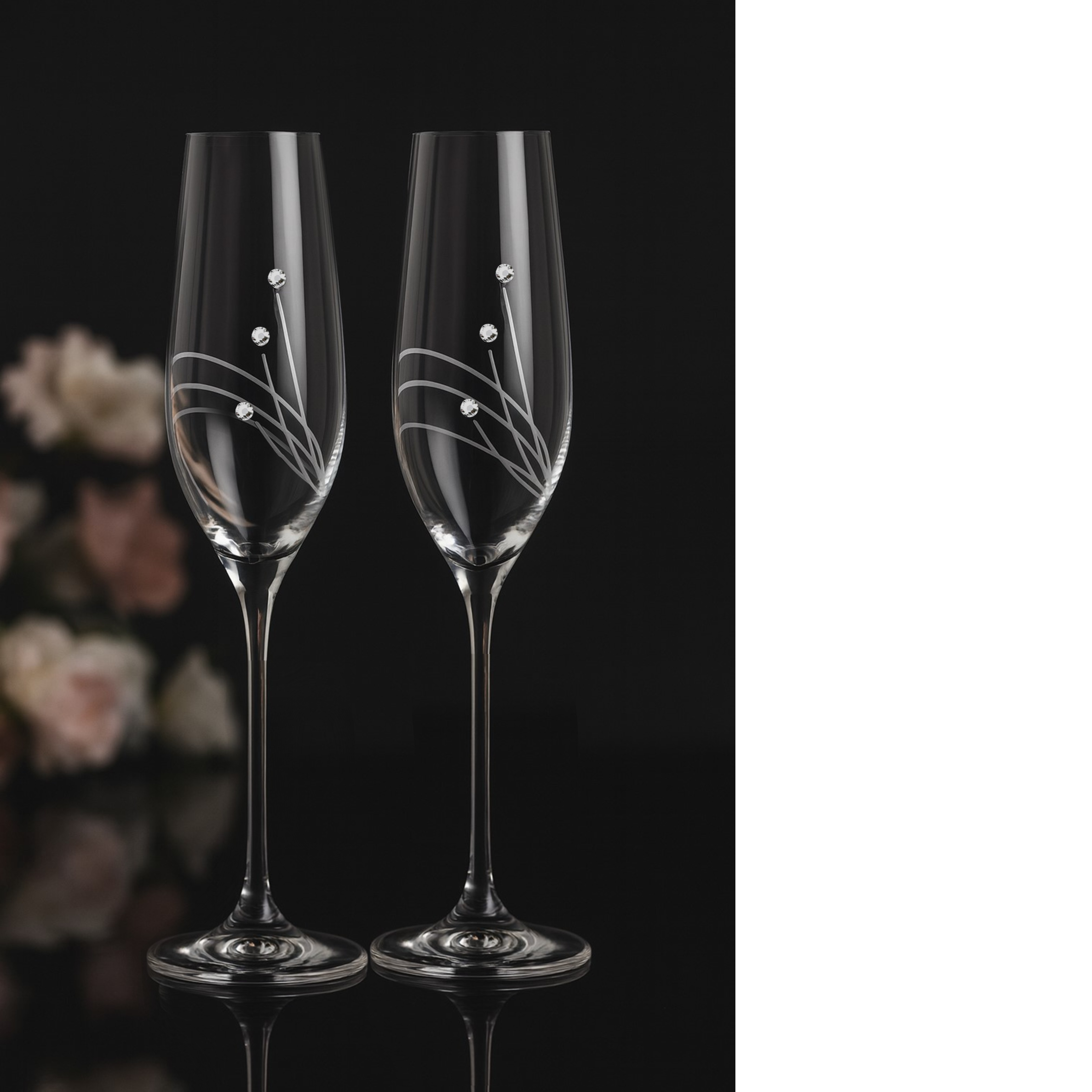 Poháre na šampanské 210ml Celebration 30538 Swarovski Crystals (2KS)