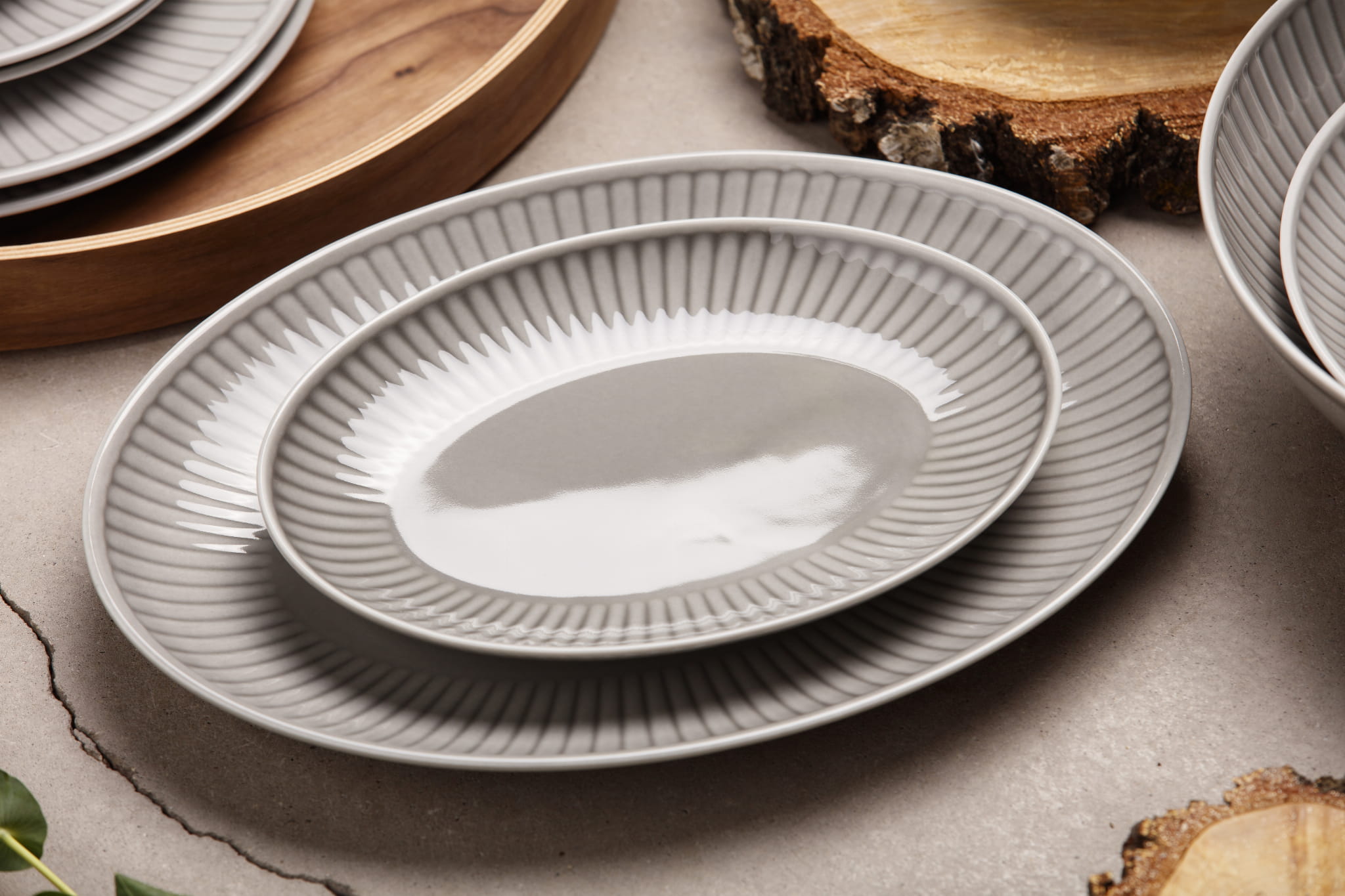 Dezertný tanier DALIA GREY 21 cm (1ks)