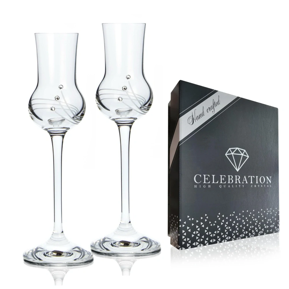Luxusný set pohárov Grappa 70 ml 30538 Swarovski Crystals (6 ks)