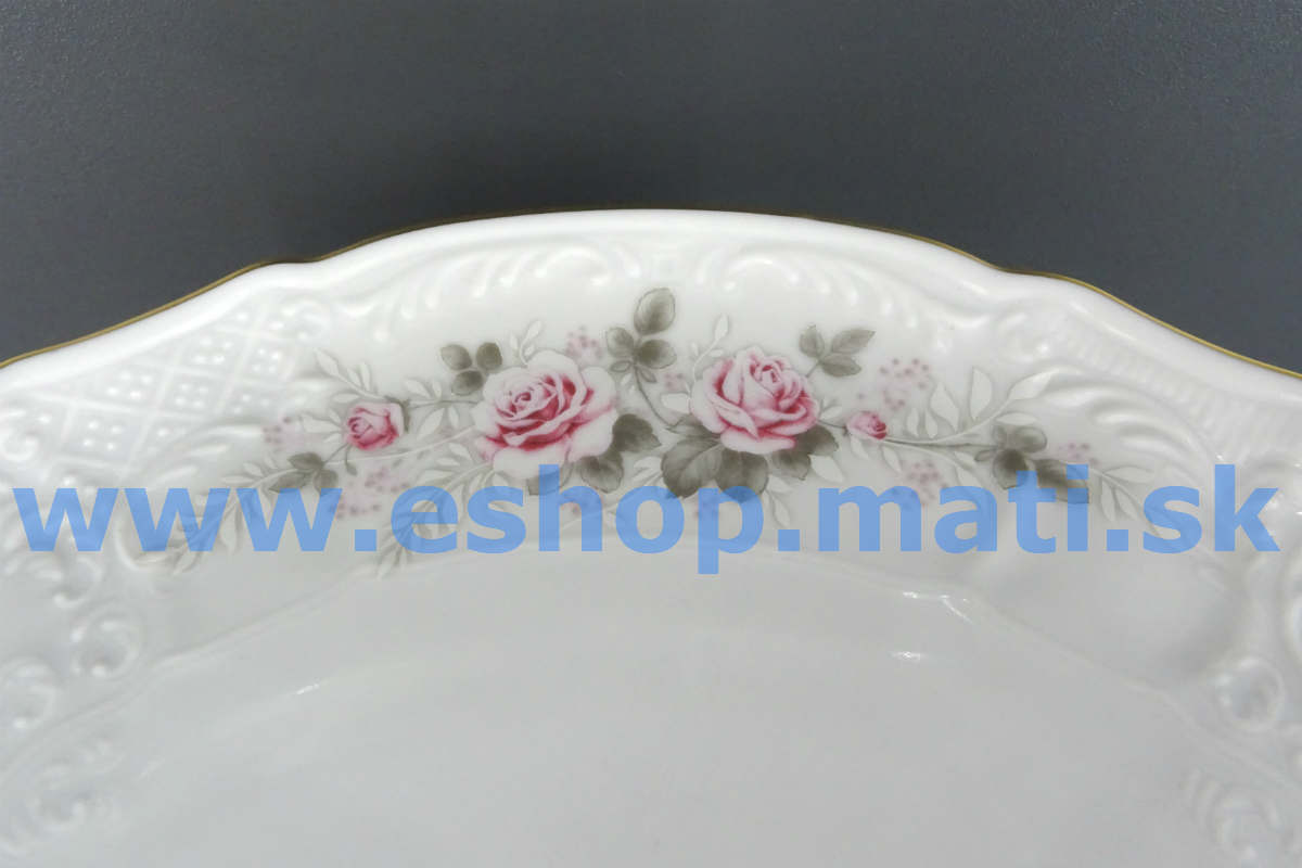 Tanierová súprava BERNADOTTE s dekorom ruží a zlatou linkou 18D (5396011)