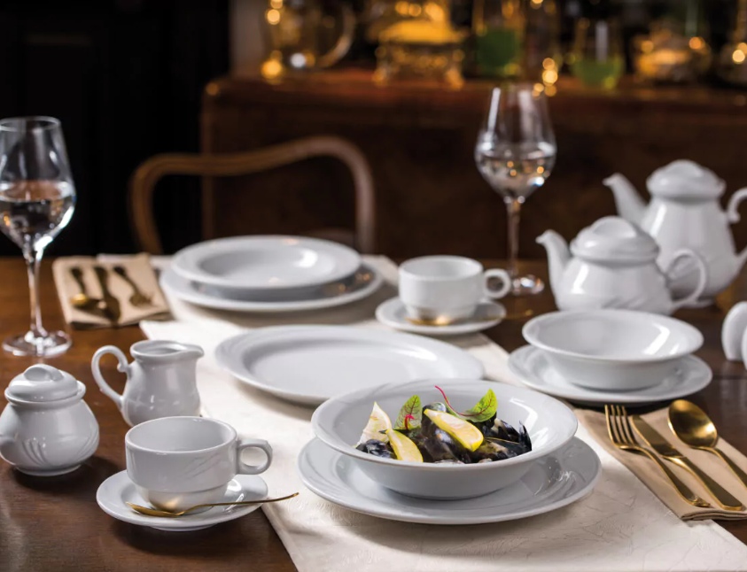 ARCADIA - plytký tanier 27 cm, biela